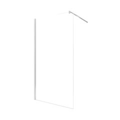 Paravan Dus Walk-In Una 70x195cm, Sticla Securizata 8mm, Profil Aluminiu Cromat, Outlet-Diplon