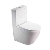 Set Vas WC Monobloc Rimless Ventura Leon, 38x61,8 cm, Rezervor 3/6L, Capac Soft-Close, Alb