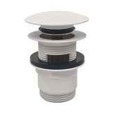Ventil Pentru Lavoar Cu Preaplin 1/4, Diplon, WB65B03WH, cu Capac Click-Clack, Finisaj Alb