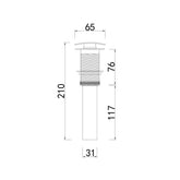 Ventil Pentru Lavoar Fara Preaplin 5/4, WB15B01, cu Capac Click-Clack, Finisaj Cromat