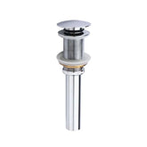 Ventil Pentru Lavoar Fara Preaplin 5/4, WB15B01, cu Capac Click-Clack, Finisaj Cromat