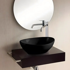 Lavoar Pe Blat WB6402MB, Material Portelan, Culoare Negru-Diplon