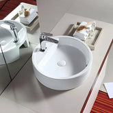 Lavoar Pe Blat Rotund WB7209, Material Portelan, Dimensiune R49cm, Culoare Alb-Diplon