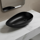 Lavoar Baie Osaka 65.5x38cm, Negru, Ceramica
