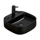 Chiuveta Baie pe Blat Kan 41.9x41.9cm, Negru, Ceramica