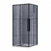 Cabina De Dus Oto 90x90cm, Sticla Securizata Gri 6mm, Profil Aluminiu Negru, Usi Culisante