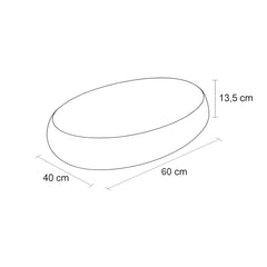 Lavoar Pe Blat Santa Fe 60x40cm, Negru Si Auriu, Portelan