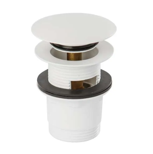 Ventil Lavoar 1/4 Diplon WB65B03-MW cu Capac Click-Clack, Finisaj Alb Mat-Diplon