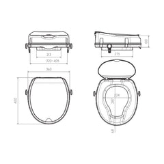 Inaltator vas WC cu capac Diplon SFD7702, pentru persoane cu dizabilitati si varstnici-Diplon