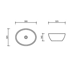 Chiuveta Baie, Lavoar din Portelan WB7211MB, Dimensiune 39cm X 32.5cm, Culoare Negru Mat-Diplon