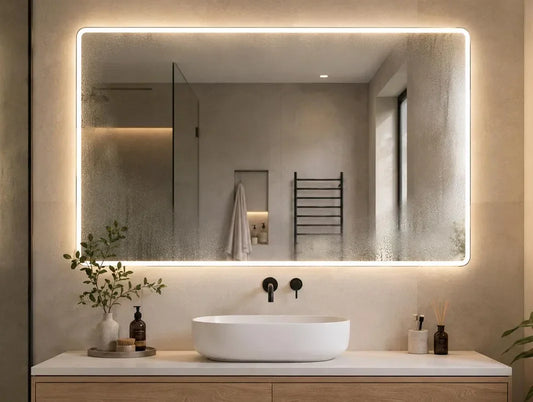 Oglinda de baie cu LED si dezaburire: cum alegi modelul potrivit