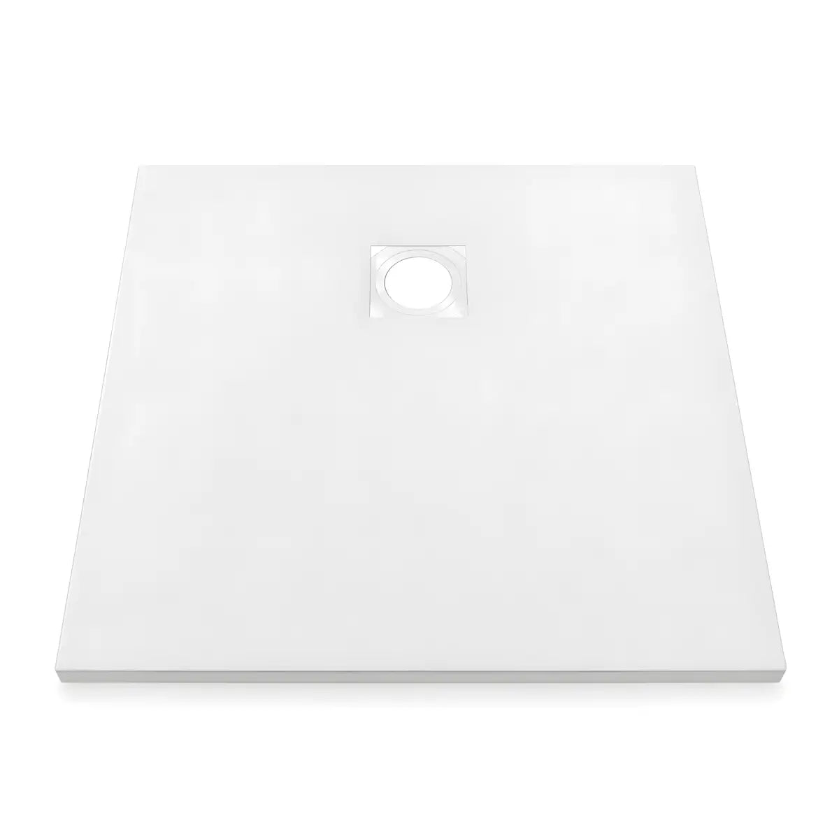 Cadita de Dus Iva 90x90cm, Compozit, Alba, Model Slim