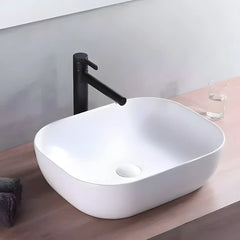 Lavoar pe Blat, Chiuveta Baie Diplon WB6407, Material Portelan, Culoare Alb, Dimensiuni 50cm X 40cm