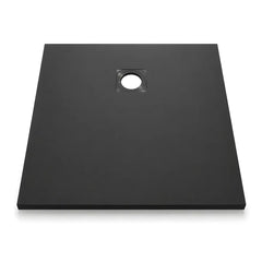 Cadita de Dus Iva 90x90cm, Compozit, Neagra, Model Slim