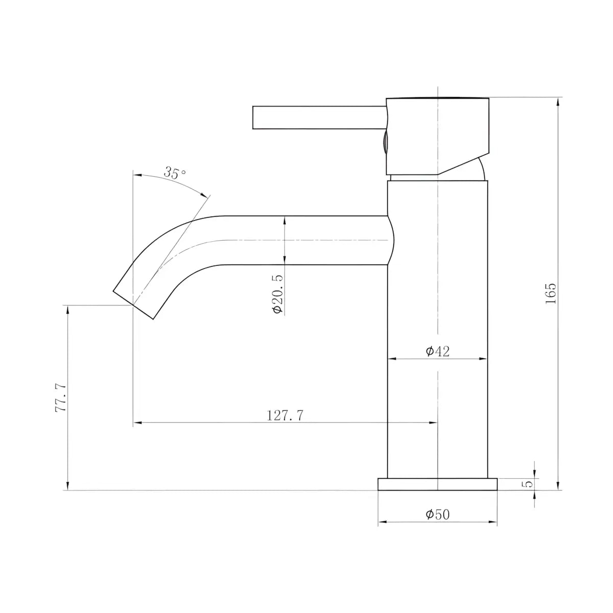 Baterie lavoar ST2512GL, monocomanda, cartus ceramic, Auriu