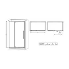 Usa de dus BP6697SA-120, Sticla Securizata, Profil Negru din Aluminiu