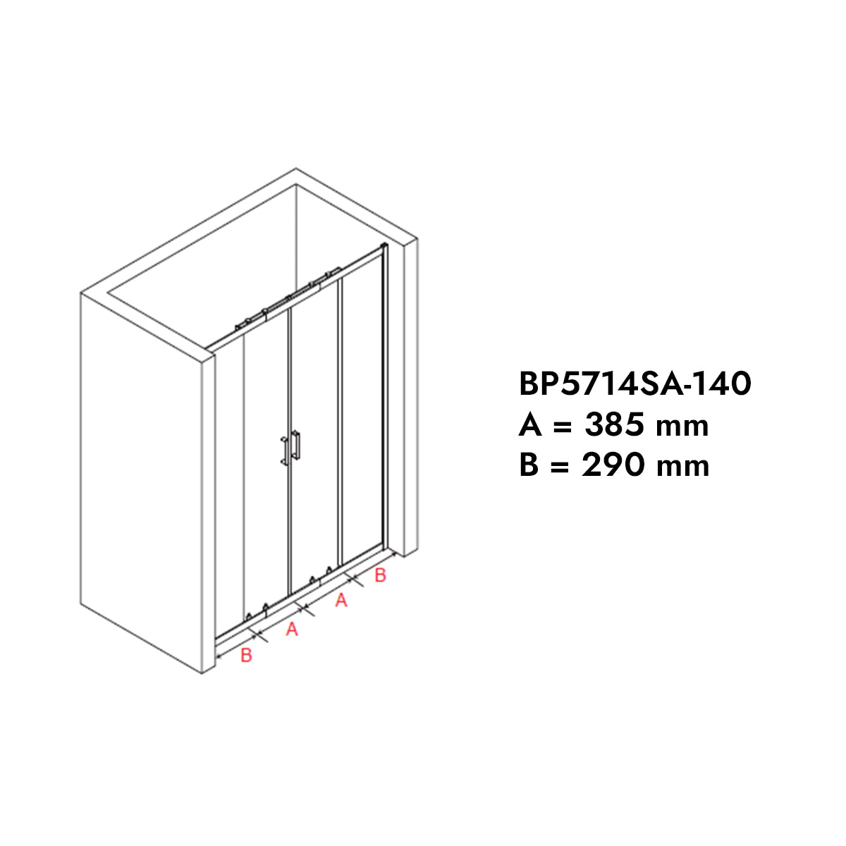 Usa De Dus Art 120-140cm Outlet, Latime Ajustabila, Sticla Securizata 6mm, Profil Aluminiu Cromat-Diplon