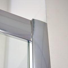 Perete de dus Diplon BP5714SA-160x190cm, Sticla securizata 6 mm, Aluminiu, Transparent