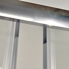 Perete de dus Diplon BP5714SA-180x190cm, Sticla securizata 6 mm, Aluminiu, Transparent