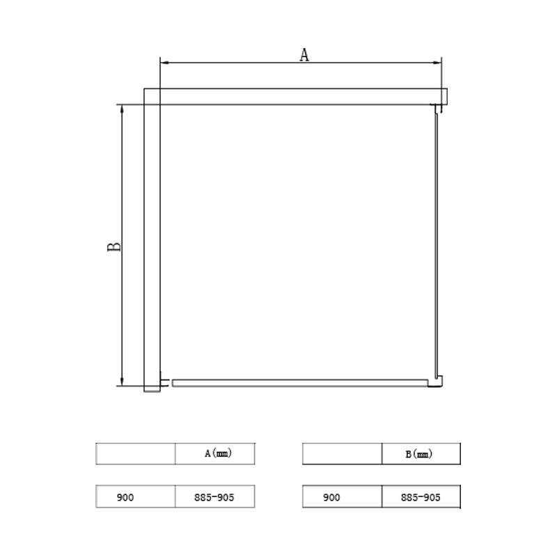 Cabina de dus BR5761CA-90, Dimensiune 90X90cm, Sticla Securizata Transparenta, Profil Cromat, Usa Culisanta