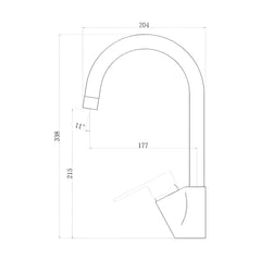 Baterie Bucatarie ST2527, Cartus Ceramic, Alama, Argintiu Cromat-Diplon