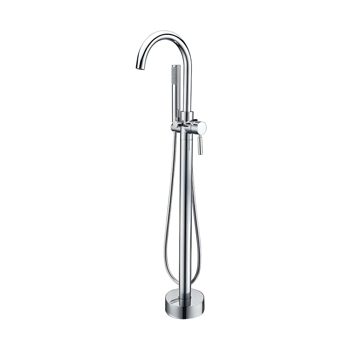 Baterie Cada Freestanding Diplon, ST0801, Material Alama, Finisaj Cromat, Pipa Pivotanta, Cartus Ceramic-Diplon