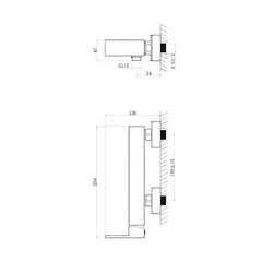 Baterie Quadro Pentru Dus ST2533BL, Culoare Negru Mat, Monocomanda-Diplon