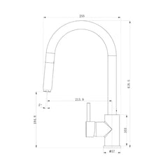 Baterie bucatarie ST2557, Pipa Pivotanta, Monocomanda, Material Alama, Finisaj Cromat, Outlet-Diplon
