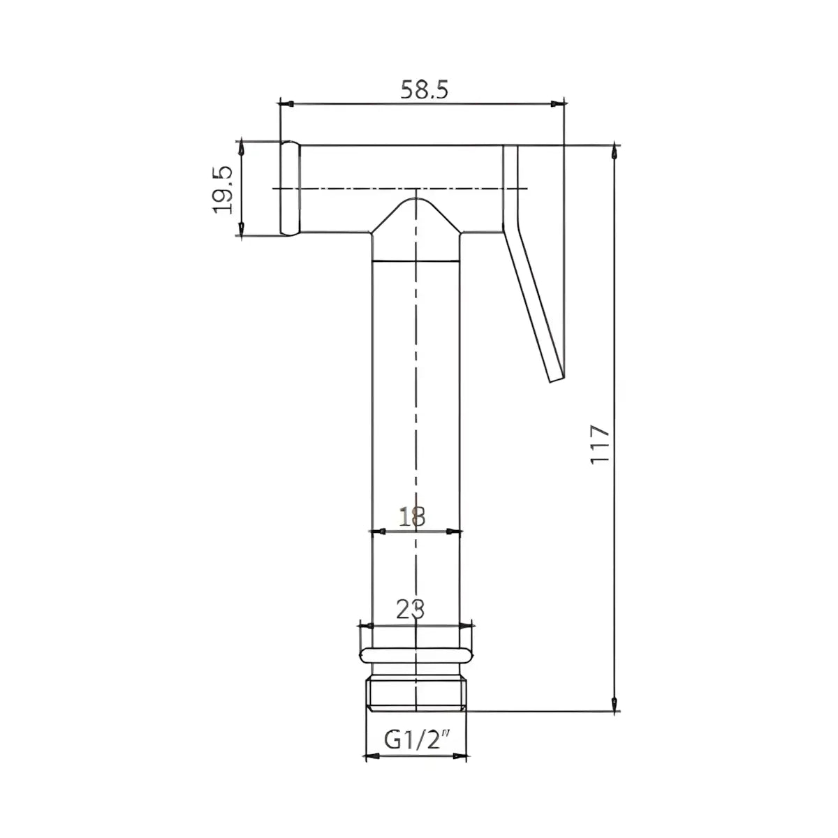 Baterie cu Functie de Bideu BDQ4001, Material Alama, Finisaj Cromat-Diplon