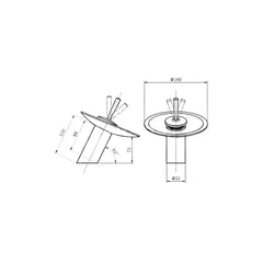 Baterie lavoar tip cascada ST9905, Pipa Fixa, Material Alama, Cartus Ceramic-Diplon