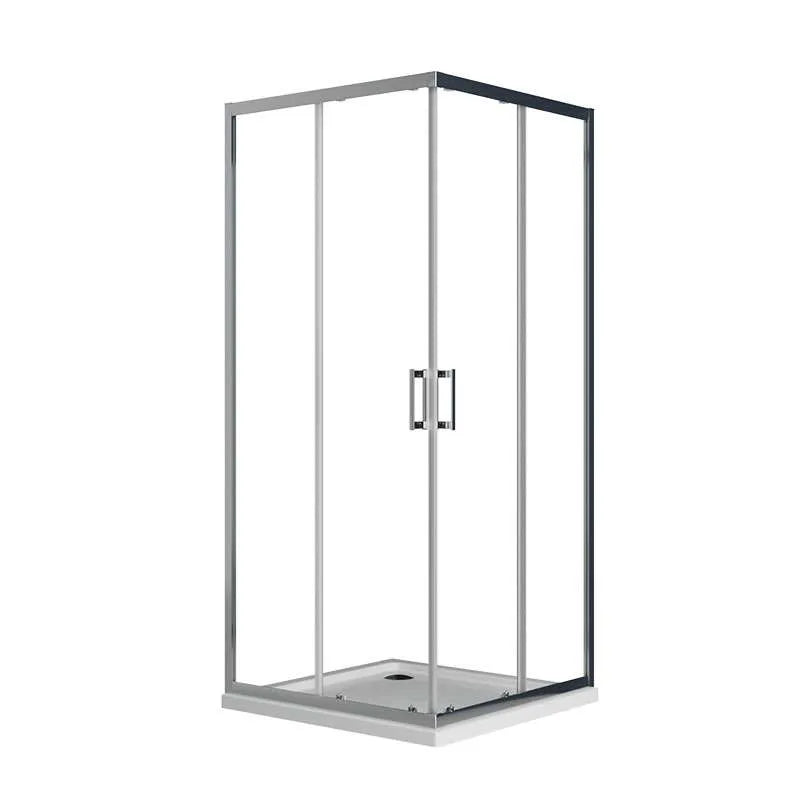 Cabina De Dus Bob 90x90cm, Sticla Securizata 6mm, Profil Aluminiu, Usi Culisante Inchidere Magnetica