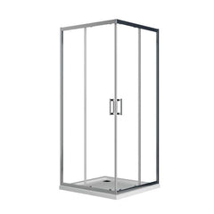 Cabina De Dus Bob 90x90cm, Sticla Securizata 6mm, Profil Aluminiu, Usi Culisante Inchidere Magnetica