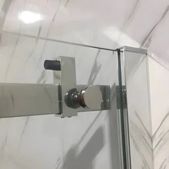 Cabina De Dus Gal 80x100cm, Sticla Securizata 8mm, Profil Aluminiu Cromat, Usa Culisanta-Diplon