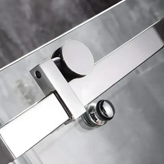 Cabina De Dus Gal 80x100cm, Sticla Securizata 8mm, Profil Aluminiu Cromat, Usa Culisanta-Diplon