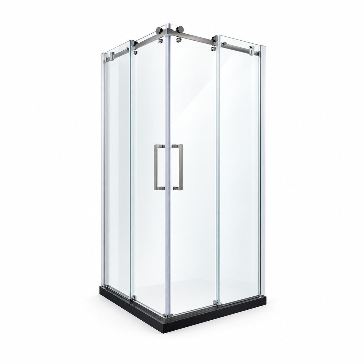 Cabina De Dus Gal 90x90cm, Sticla Securizata 8mm, Profil Aluminiu Cromat, Usi Culisante