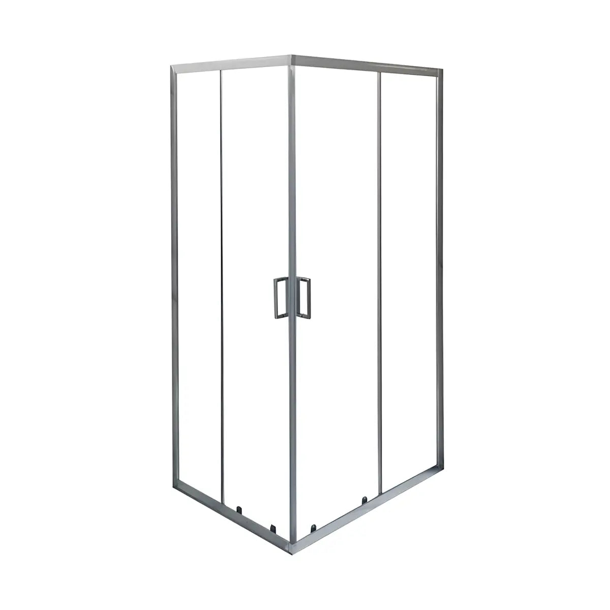 Cabina De Dus Pan 80x100cm Outlet, Sticla Securizata, Profil Aluminiu Cromat, Usi Culisante-Diplon