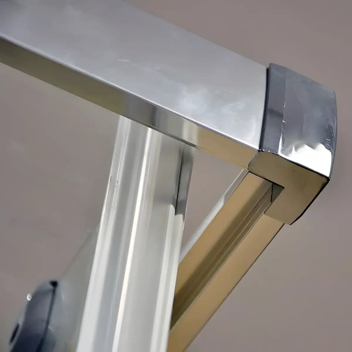Cabina De Dus Pan 80x100cm, Sticla Securizata Gri, Profil Aluminiu Cromat, Usi Culisante
