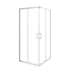 Cabina De Dus Pan 80x80cm Outlet, Sticla Securizata, Profil Aluminiu Cromat, Usi Culisante-Diplon