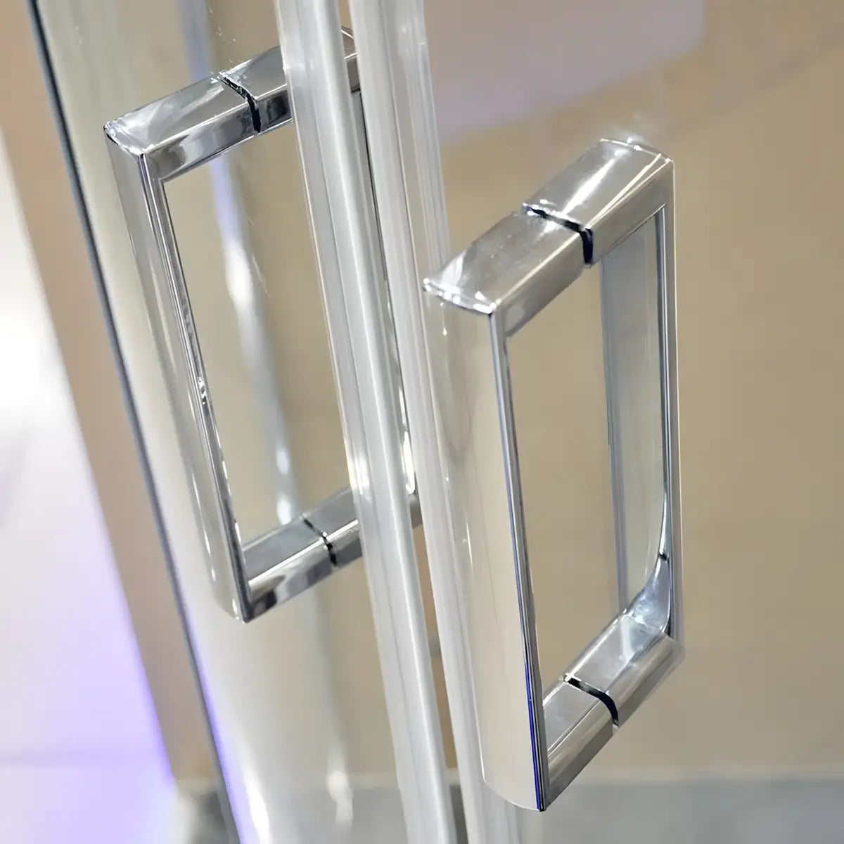 Cabina De Dus Semirotunda Pan R80cm Outlet, Sticla Securizata, Profil Aluminiu Cromat, Usi Culisante-Diplon