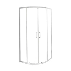 Cabina De Dus Semirotunda Pan R80cm Outlet, Sticla Securizata, Profil Aluminiu Cromat, Usi Culisante-Diplon