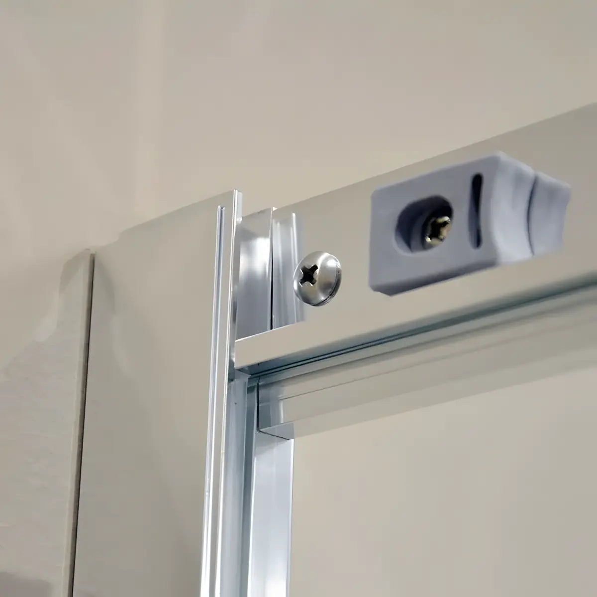 Cabina De Dus Semirotunda Pan R80cm Outlet, Sticla Securizata, Profil Aluminiu Cromat, Usi Culisante-Diplon