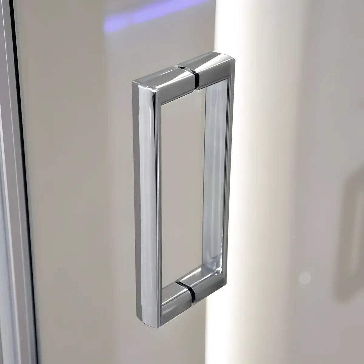 Cabina de dus BR5761CA-90, Dimensiune 90X90cm, Sticla Securizata Transparenta, Profil Cromat, Usa Culisanta-Diplon