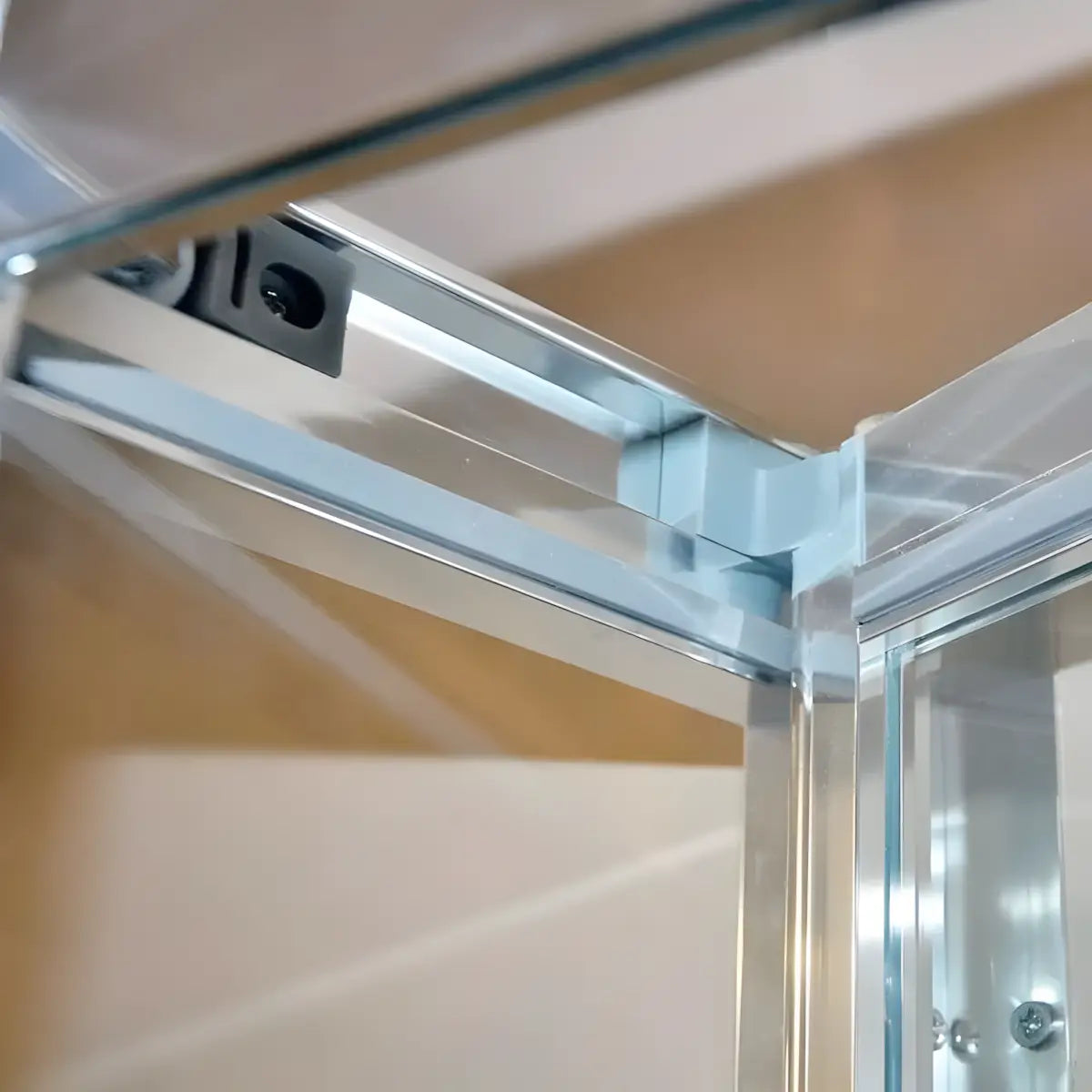 Cabina de dus BR5761CA-90, Dimensiune 90X90cm, Sticla Securizata Transparenta, Profil Cromat, Usa Culisanta-Diplon