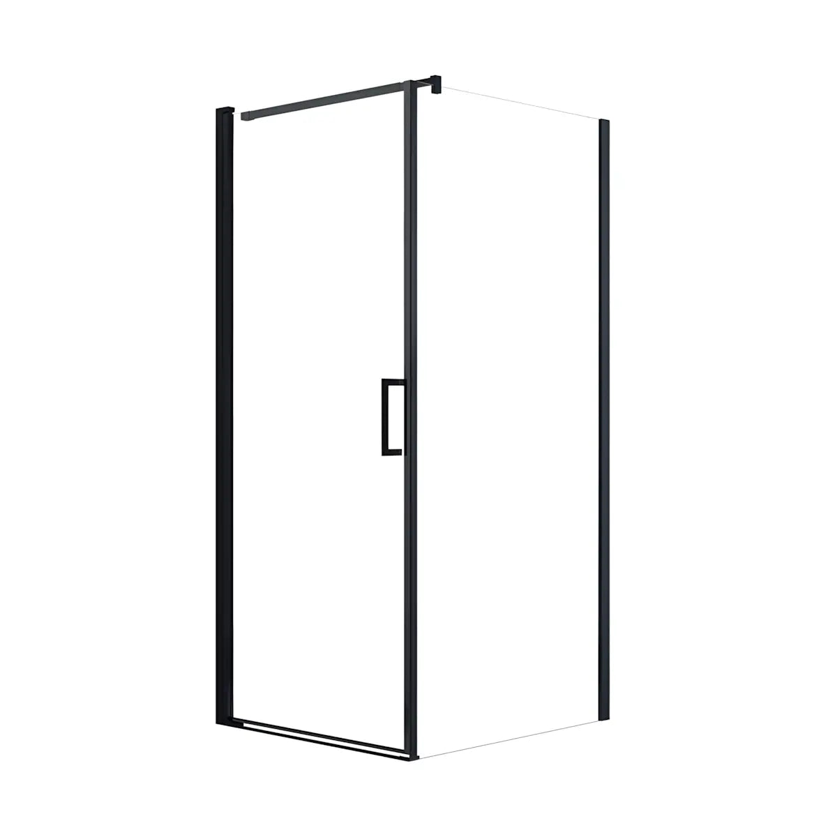 Cabina de dus BR6611 90X90cm Outlet, Sticla Securizata 8mm, Profil Aluminiu Negru-Diplon