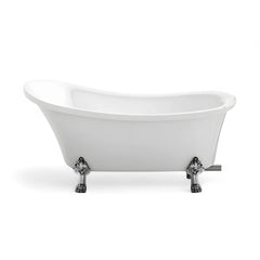 Cada Baie Freestanding Retro Klara 163x72cm, Acril, Finisaj Alb-Diplon