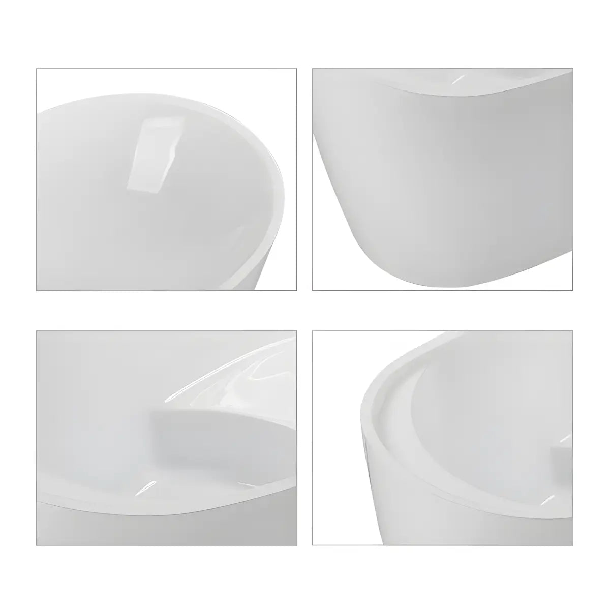 Cada Freestanding Sara 130x70cm, Acril, Alb-Diplon