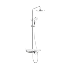 Coloana de Dus cu Baterie BGQ0702, Cu para fixa si mobila,Alama, Inaltime superioara reglabila-Diplon