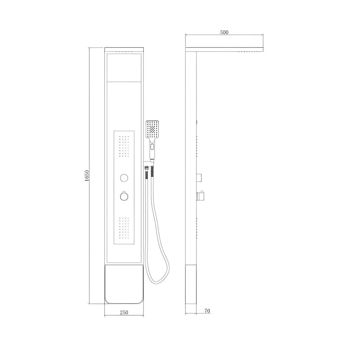 Coloana de Dus cu Hidromasaj, BW4901WD, Imitație Lemn, Outlet-Diplon