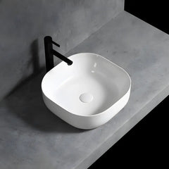 Lavoar Baie Pe Blat Galvej 42.5x42.5cm, Alb, Portelan, Outlet-Diplon
