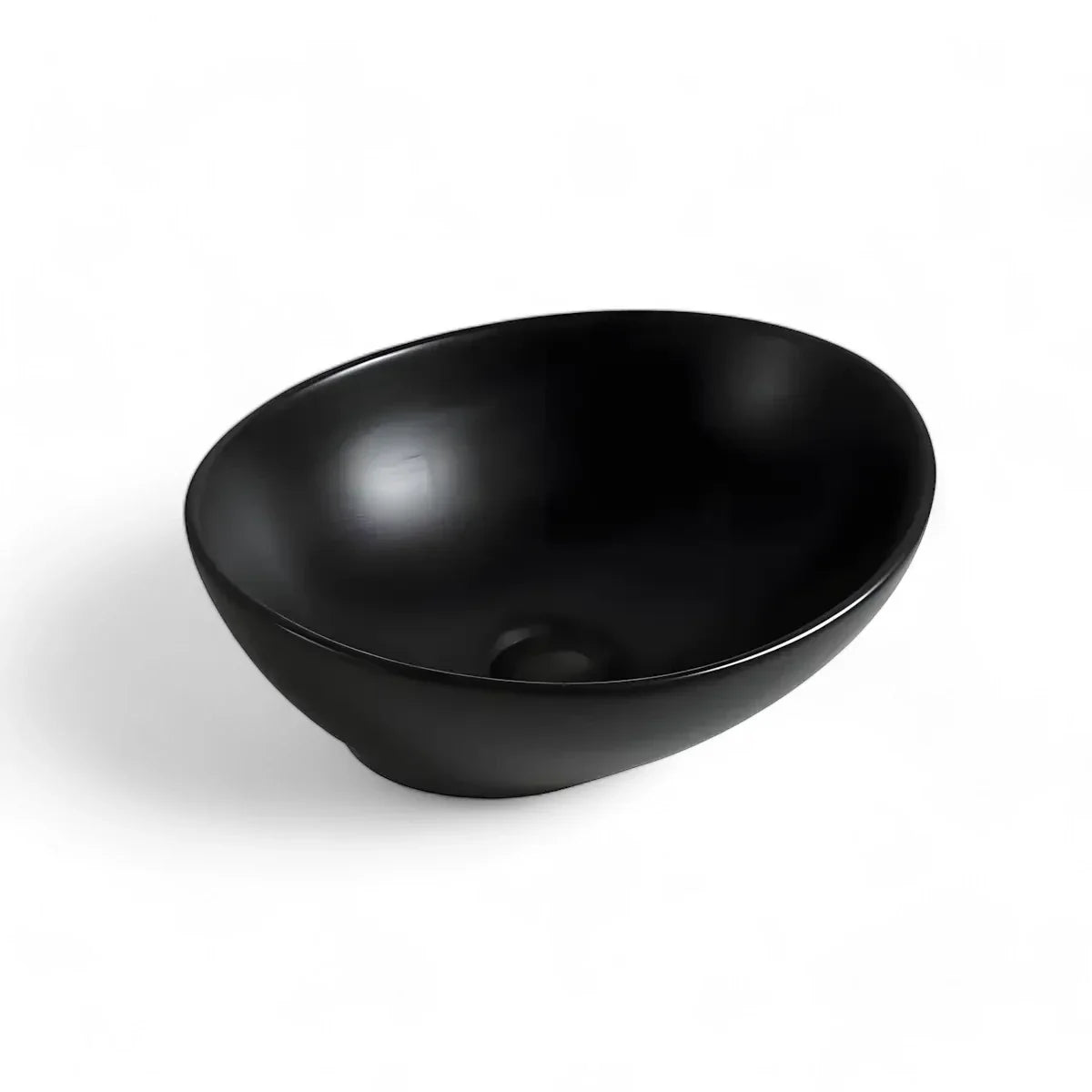 Lavoar Baie Pe Blat Lima 41x34cm, Negru Mat, Portelan, Outlet-Diplon